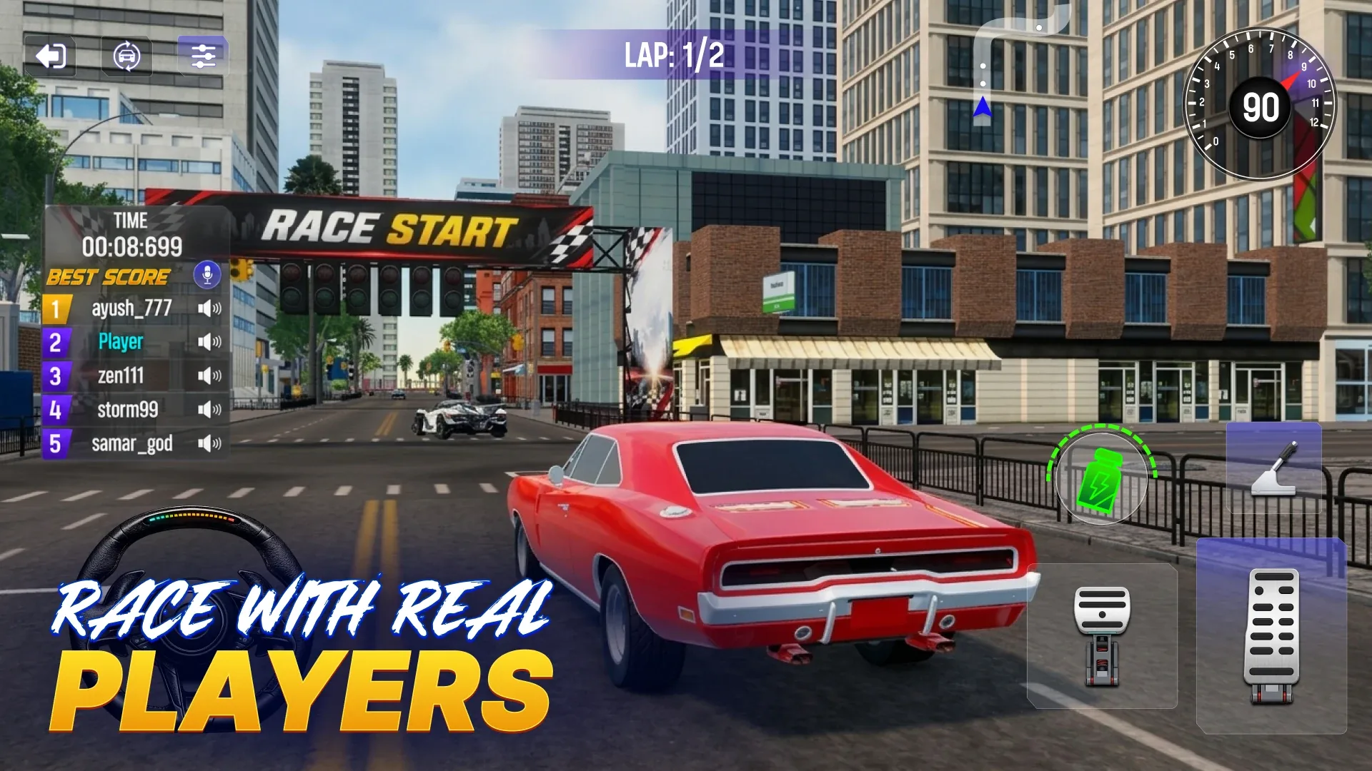 Race with real players on the leaderboard