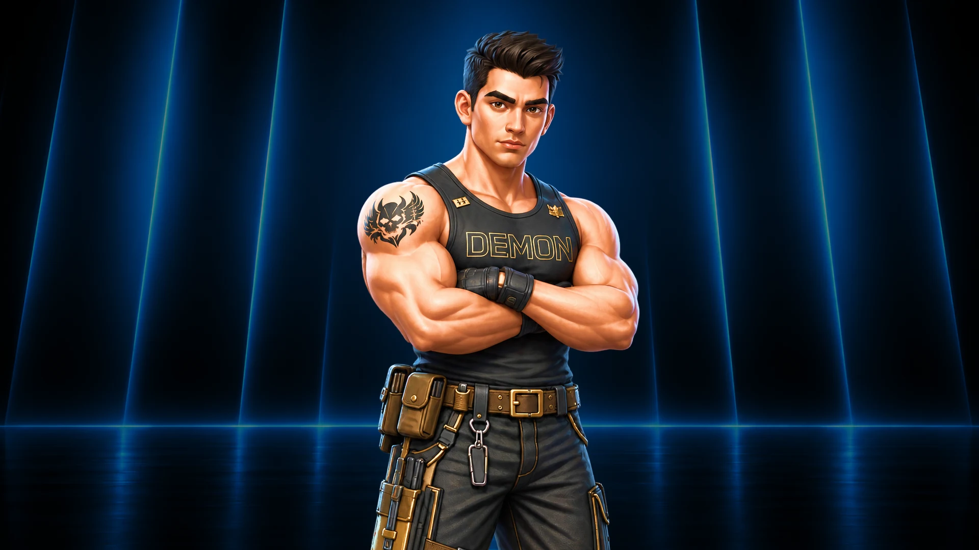 Demon, a powerful fighter hero in Velocitrax